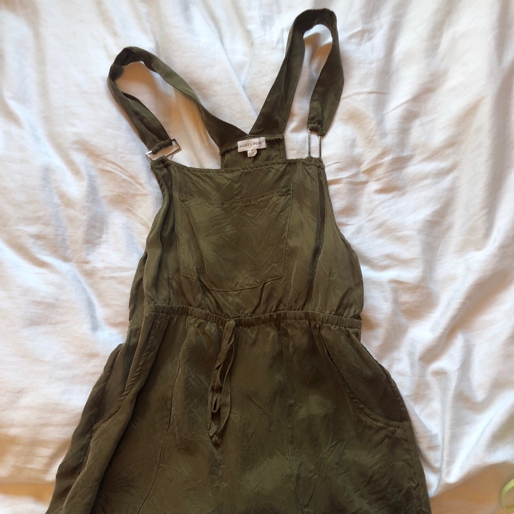 Green Short Overall Outfit